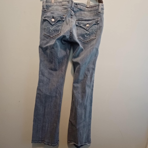 Vigoss Women Size 11 New York Boot Denim Jeans Distressed Medium Wash - Picture 2 of 8